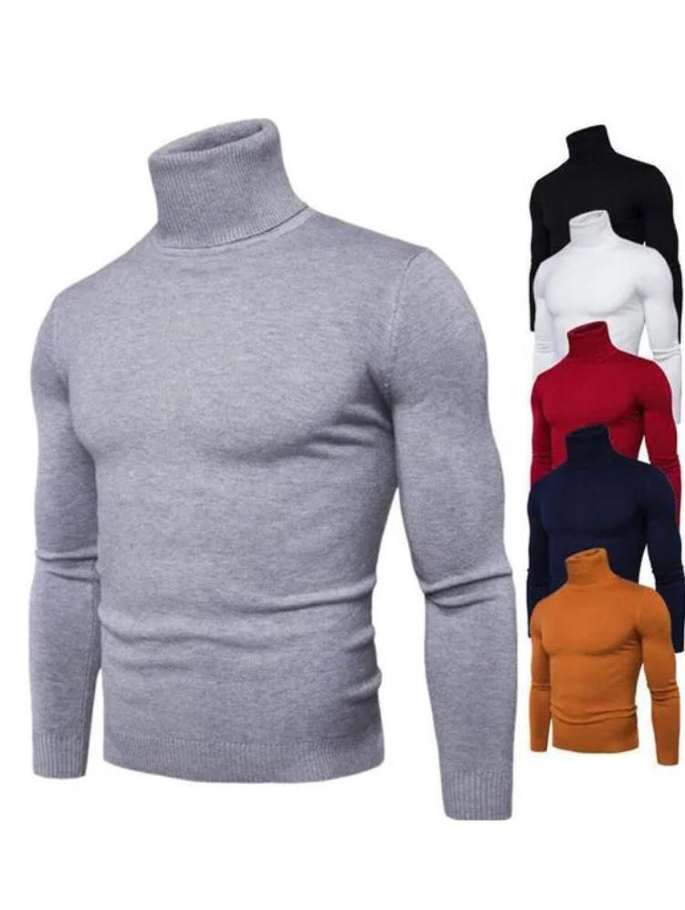 Mens highneck with warm material and classy vibes.
