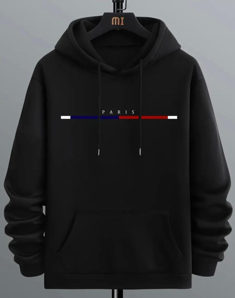 Mens Hoodie with warm material and Paris Theme